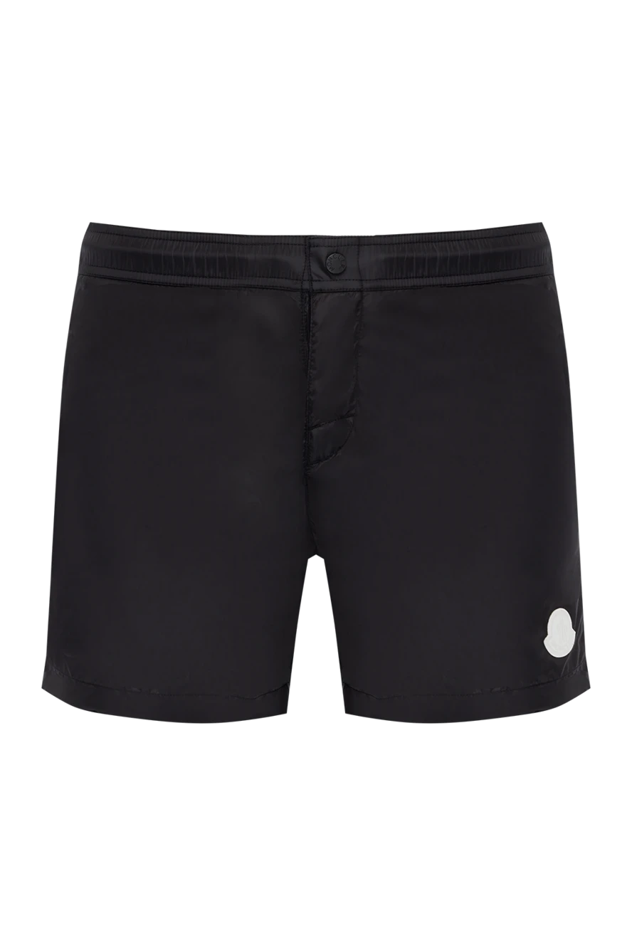 Moncler man men's black beach shorts made of polyamide 178733 - photo 1