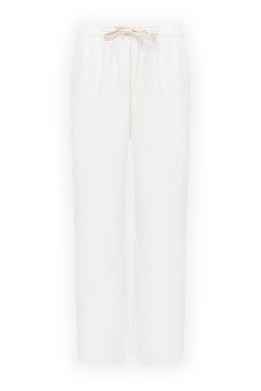 Palm Angels man men's white trousers made of lyocell and cotton buy with prices and photos 178822 - photo 1