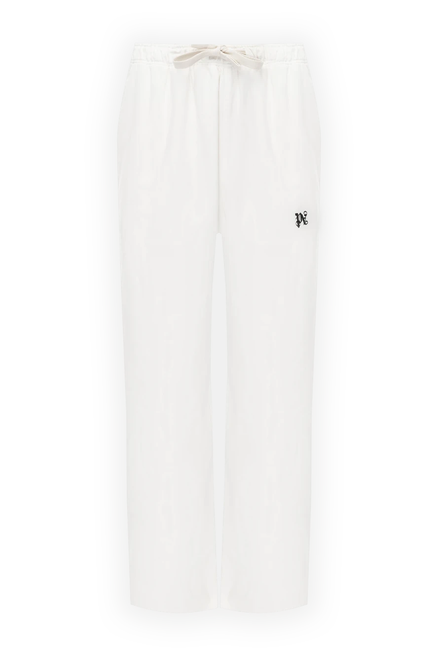 Palm Angels men's white pants made of lyocell and cotton 178822 - photo 1