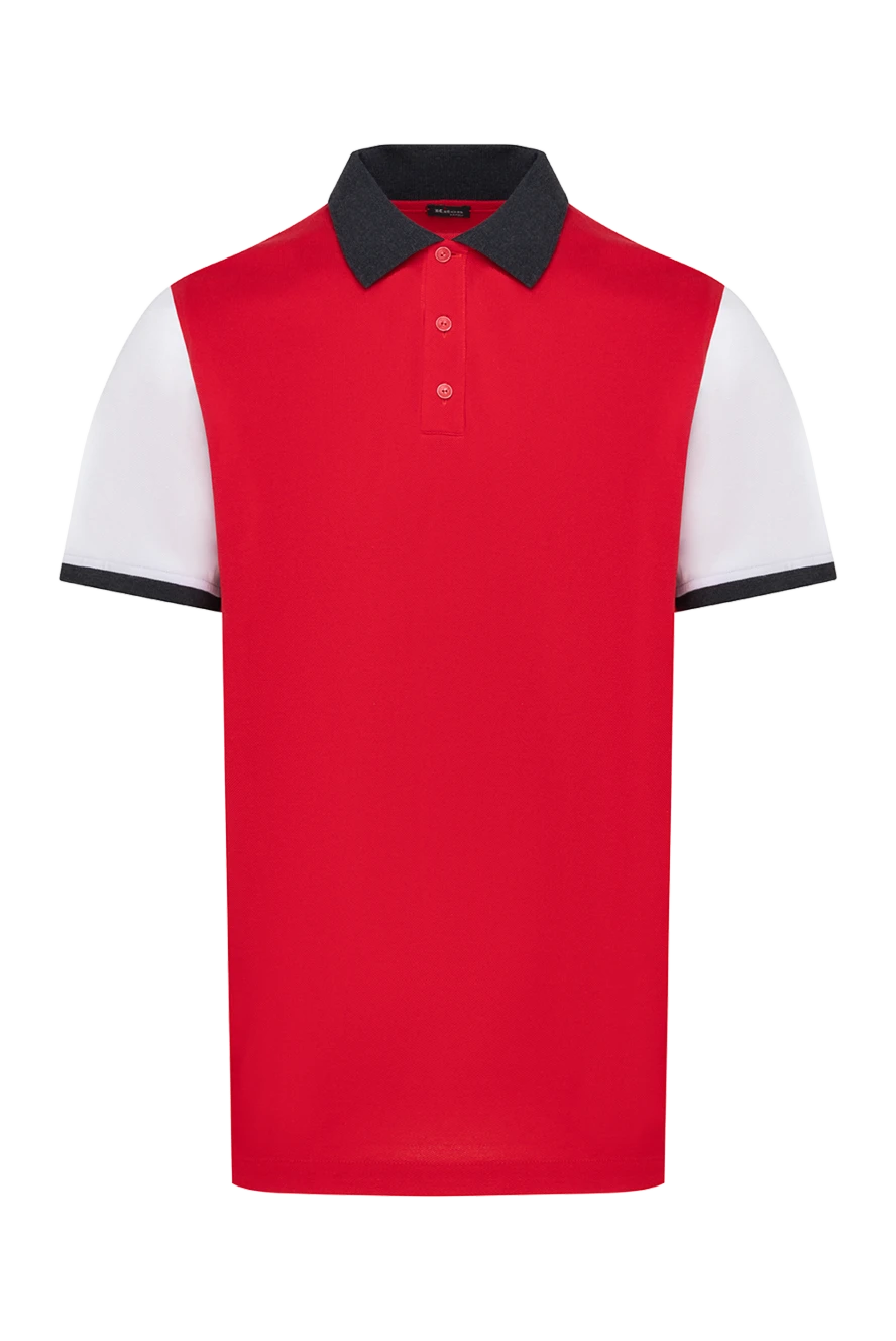 Kiton men's red polo with contrast collar 178906 - photo 1
