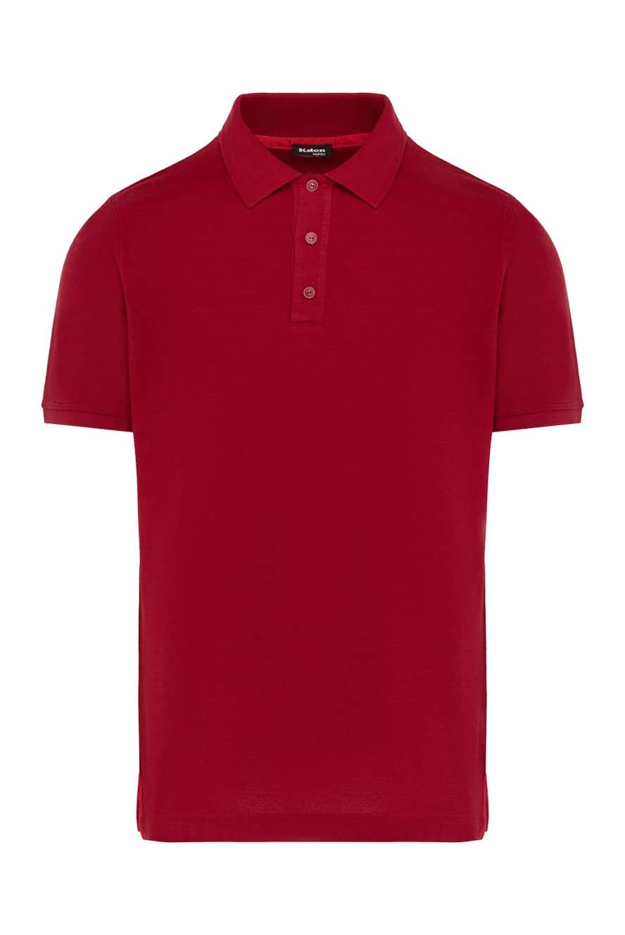 Kiton men's deep red cotton jersey polo shirt 178909 - photo 1