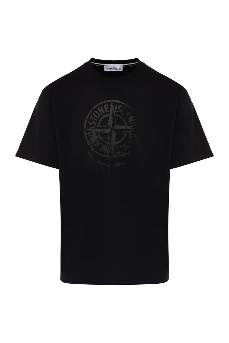 Stone Island чоловічі футболка чорна чоловіча з бавовни купити фото з цінами 179051 - фото 1