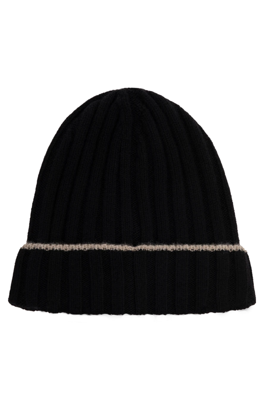 Brunello Cucinelli шапка черная мужская из кашемира 179068 - фото 1