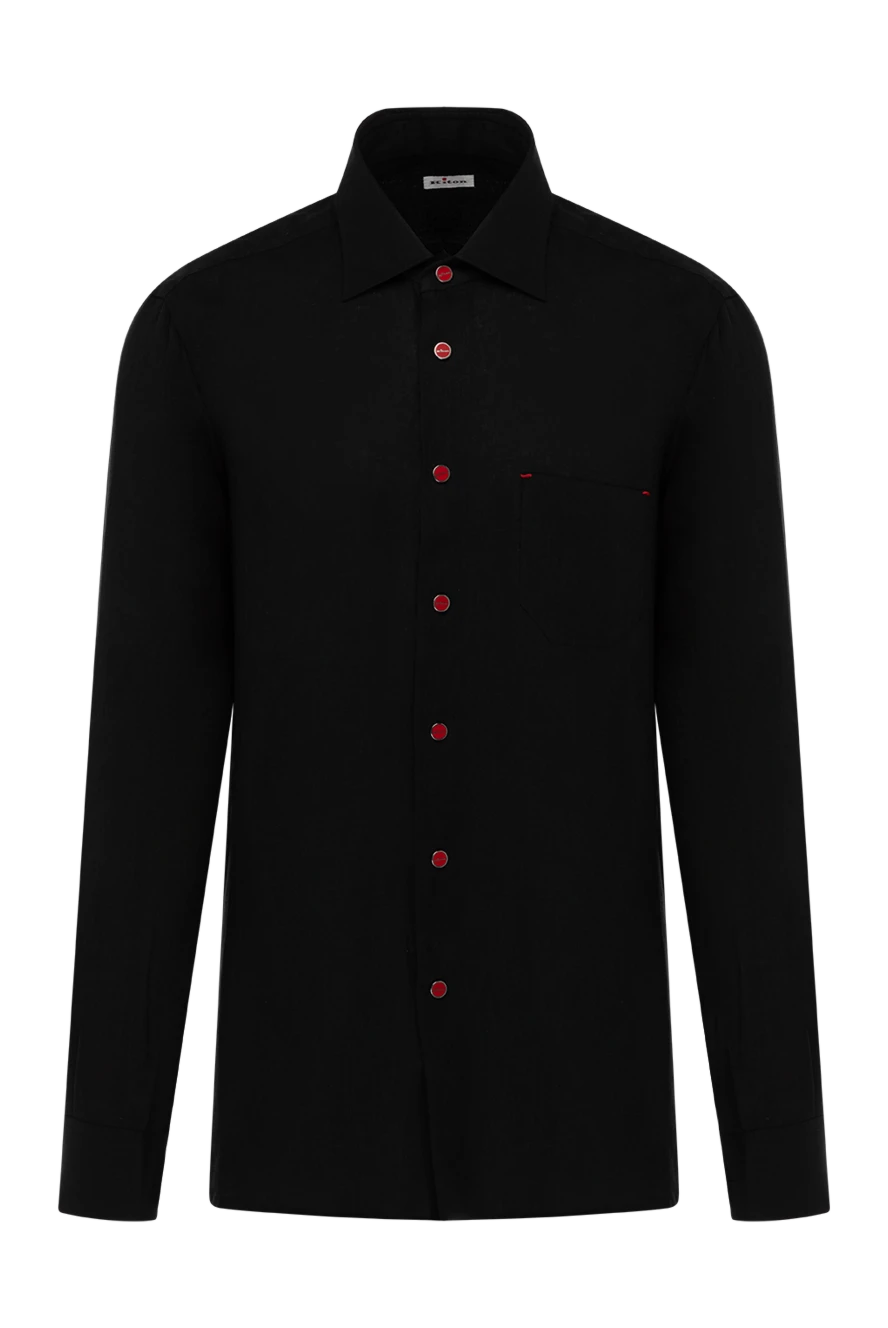 Kiton man men's black linen shirt 179098 - photo 1