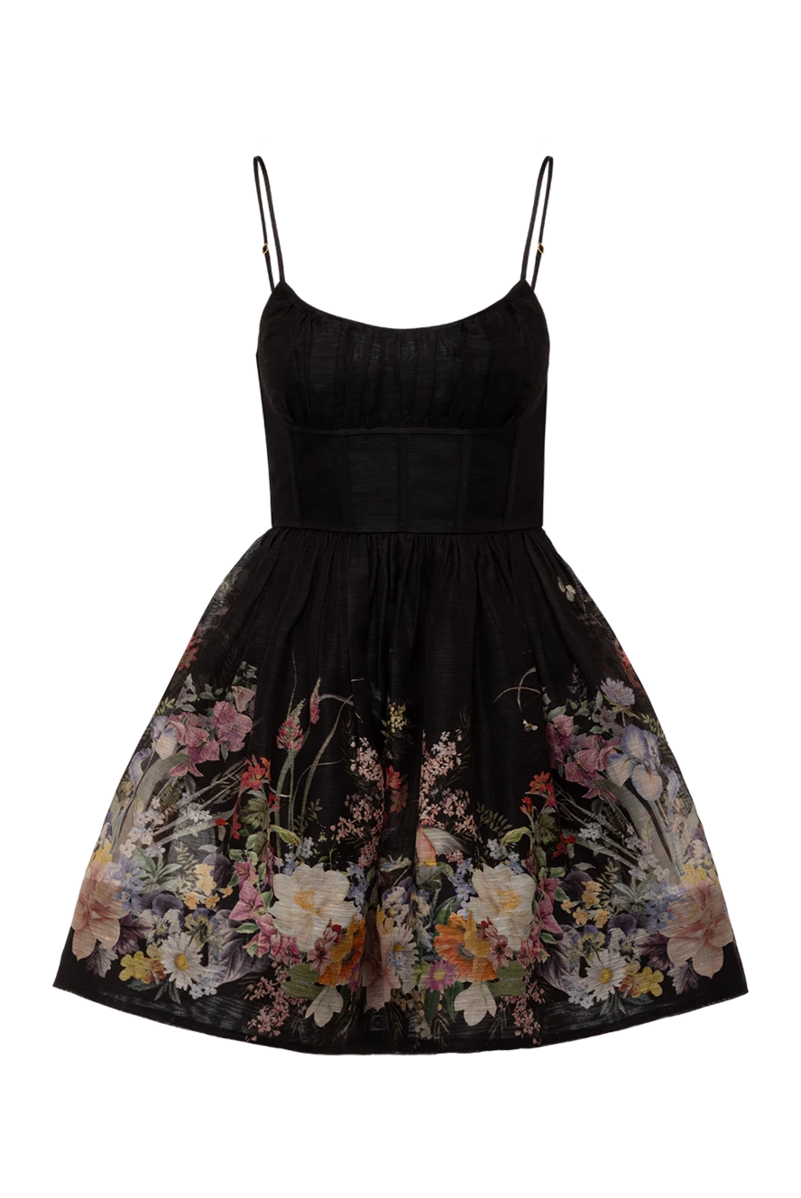 Zimmermann women's black dress made of linen and silk 179356 - photo 1