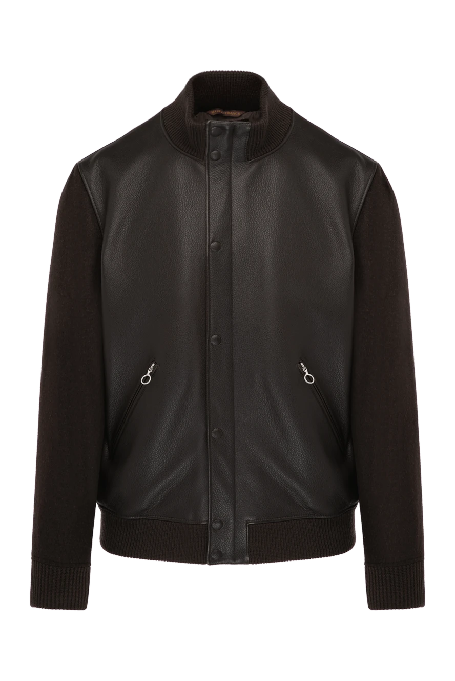 Seraphin man men's brown jacket made of genuine leather and cashmere buy with prices and photos 179397 - photo 1