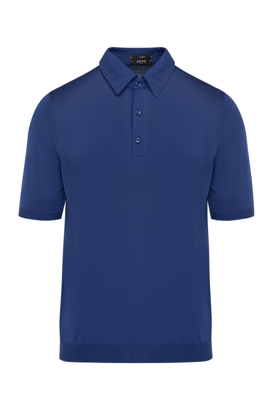 Svevo man men's blue silk polo buy with prices and photos 179445 - photo 1