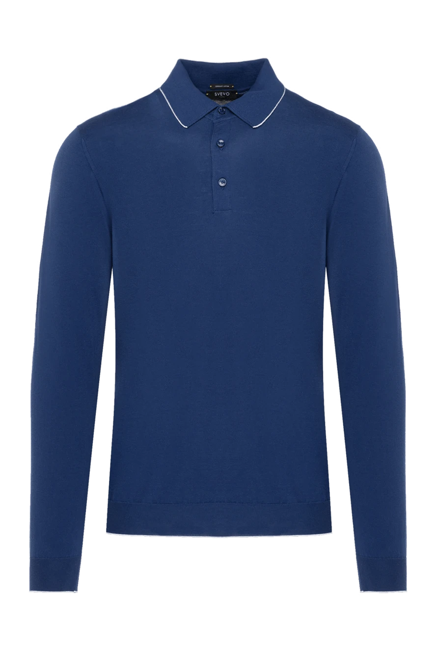 Svevo man long sleeve men's blue cotton polo 179471 - photo 1