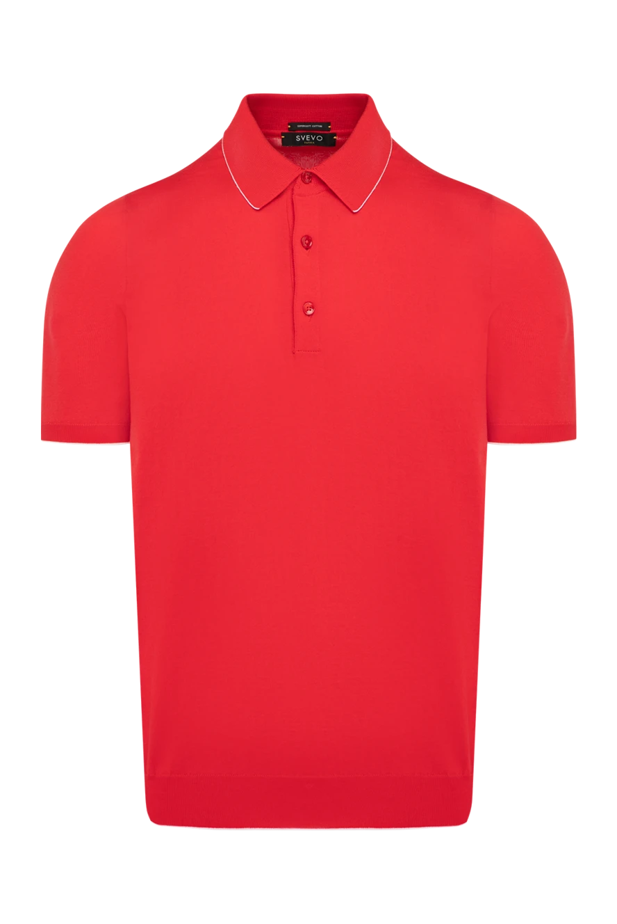 Svevo man polo for men red from cotton 179478 - photo 1