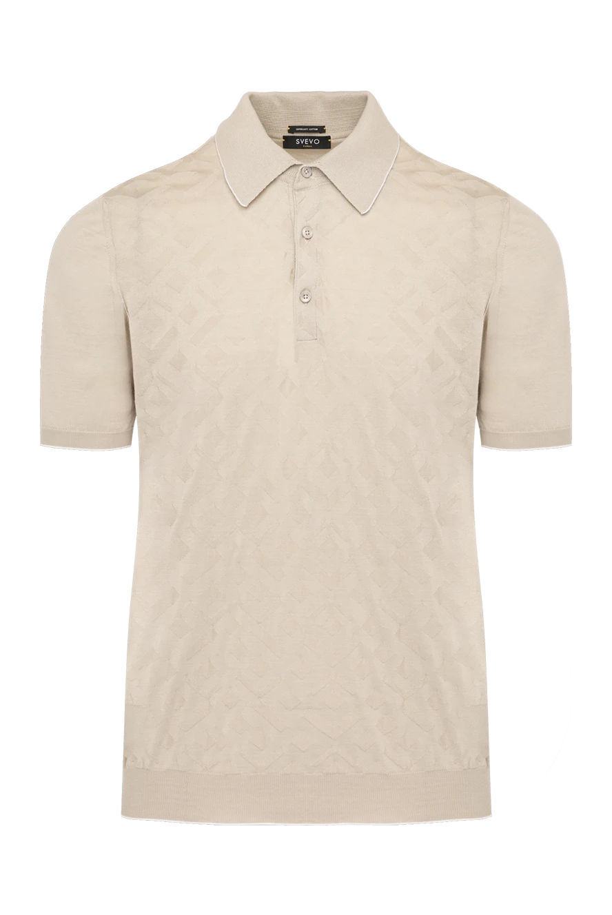 Svevo men's beige cotton polo shirt 179487 - photo 1