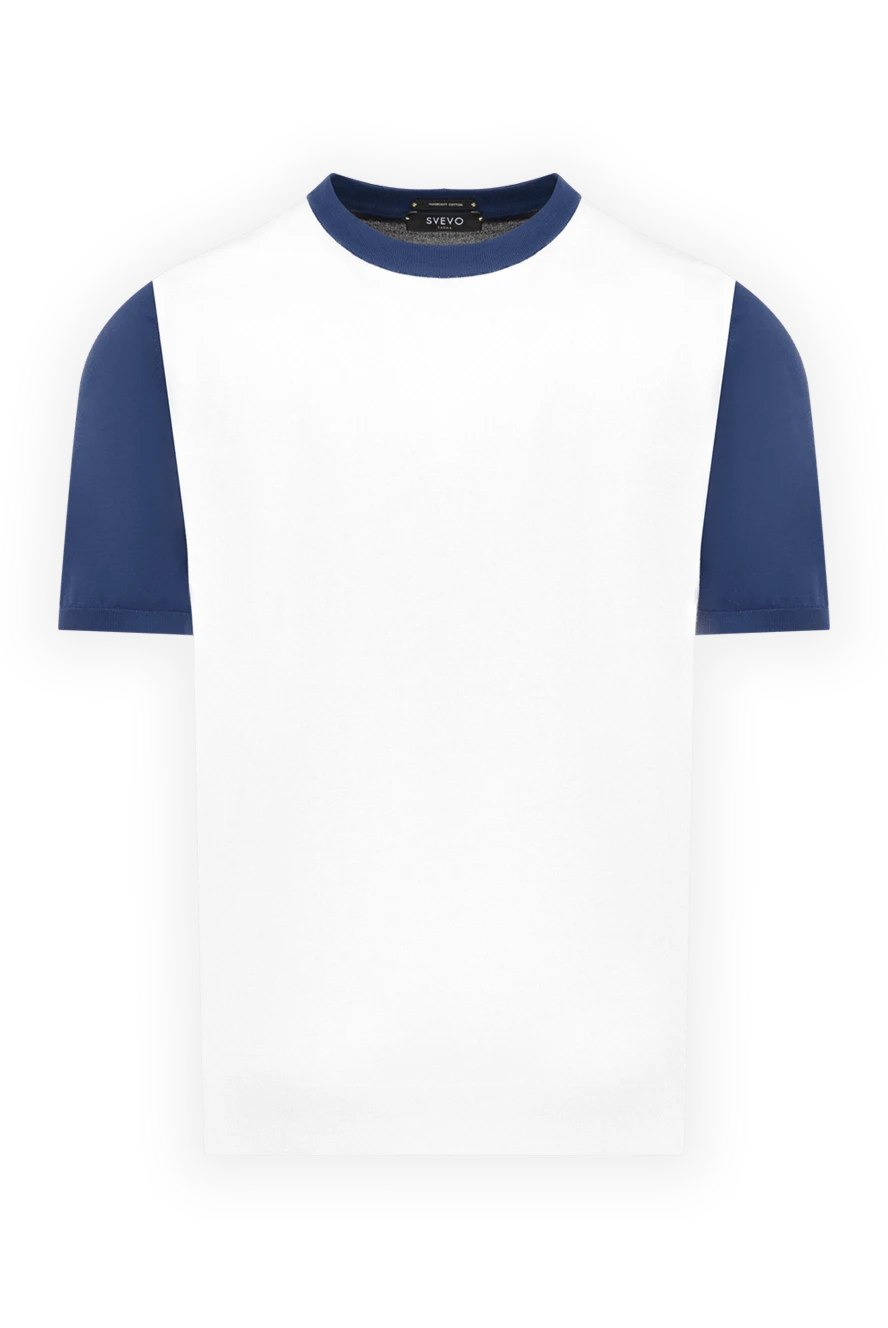 Svevo джемпер контрастного дизайна из хлопка с синими вставками 179489 - фото 1