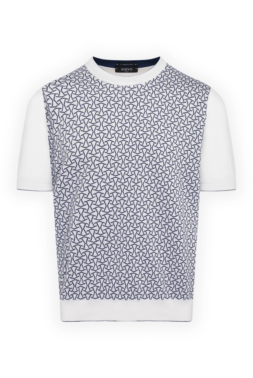 Svevo джемпер з геометричним узором жакардовим і білими рукавами. 179498 - фото 1