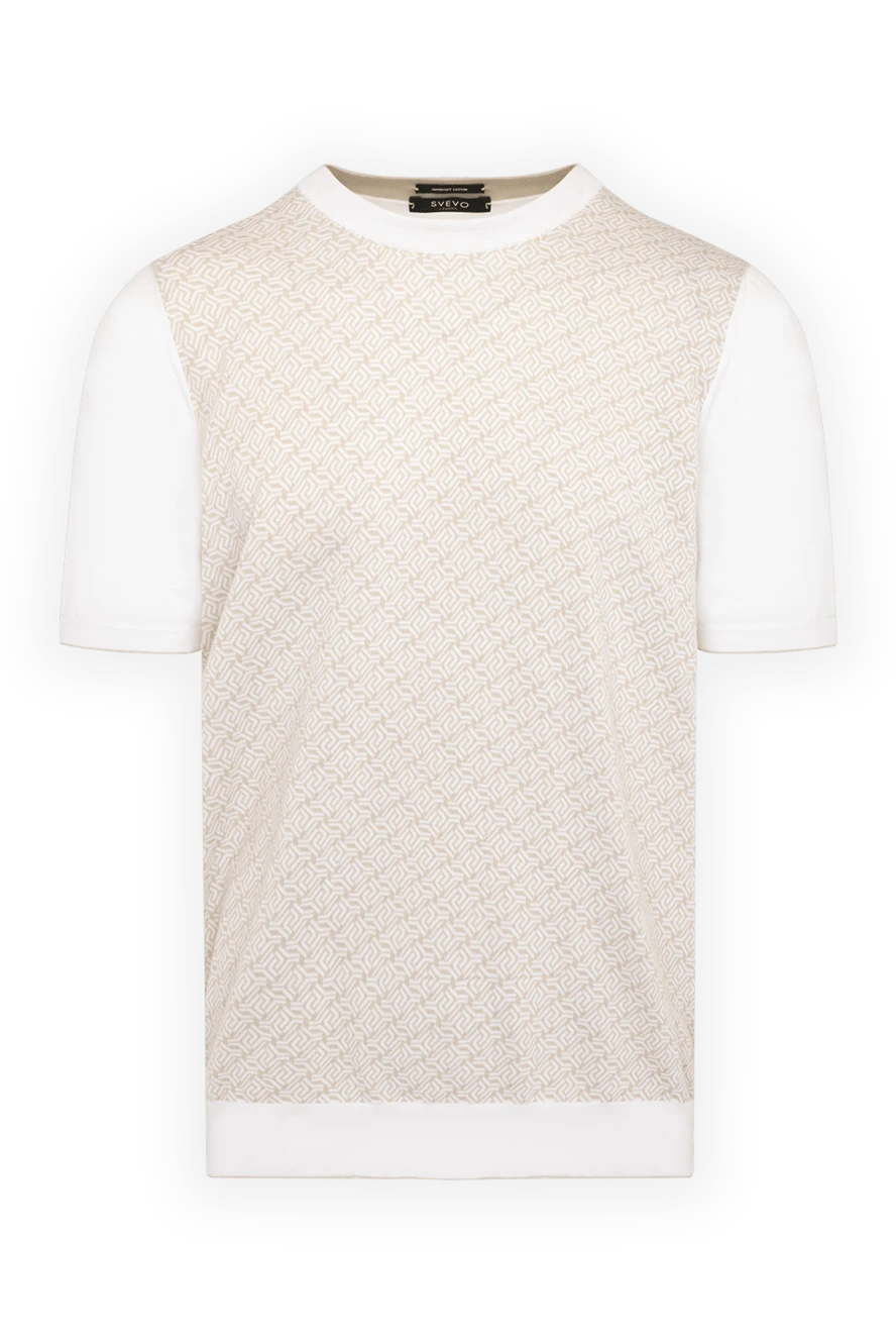 Svevo men's beige and white cotton short sleeve jumper 179517 - photo 1