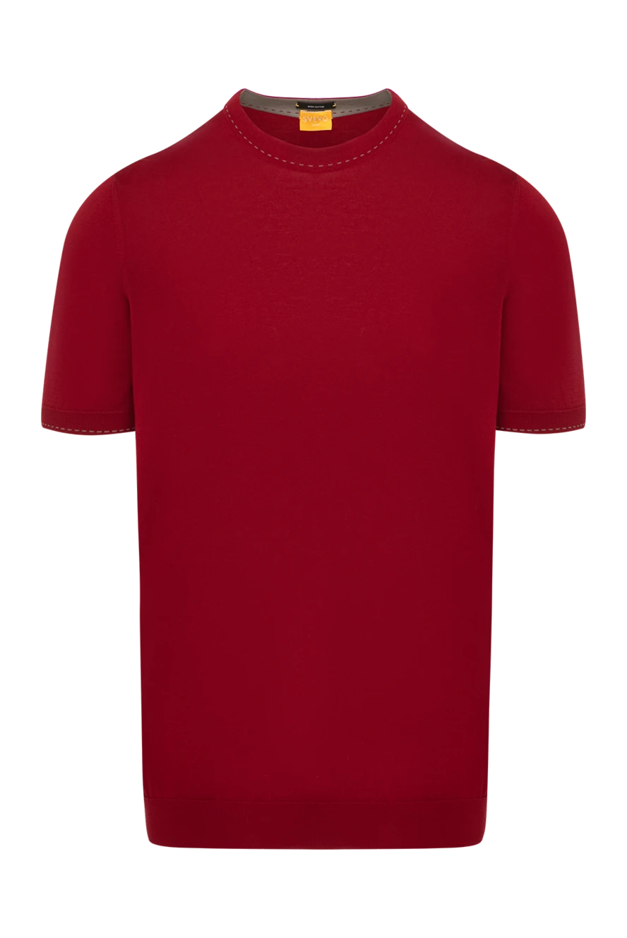 Svevo man men's burgundy cotton jumper with short sleeves buy with prices and photos 179520 - photo 1