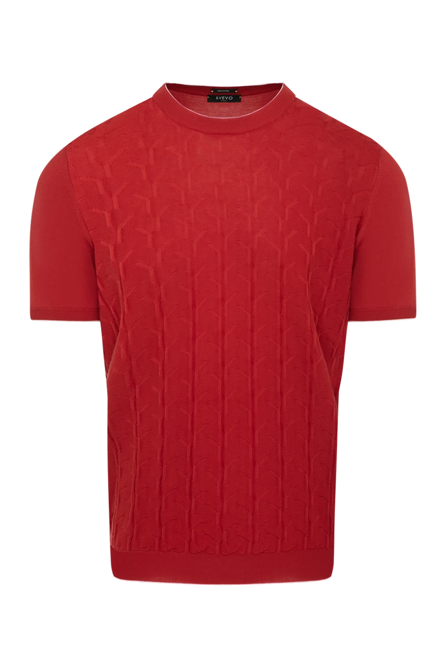 Svevo men's red cotton short sleeve jumper 179523 - photo 1