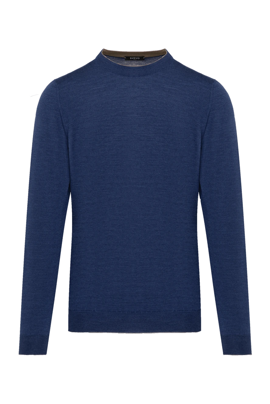 Svevo blue men's jumper made of wool and silk 179535 - photo 1