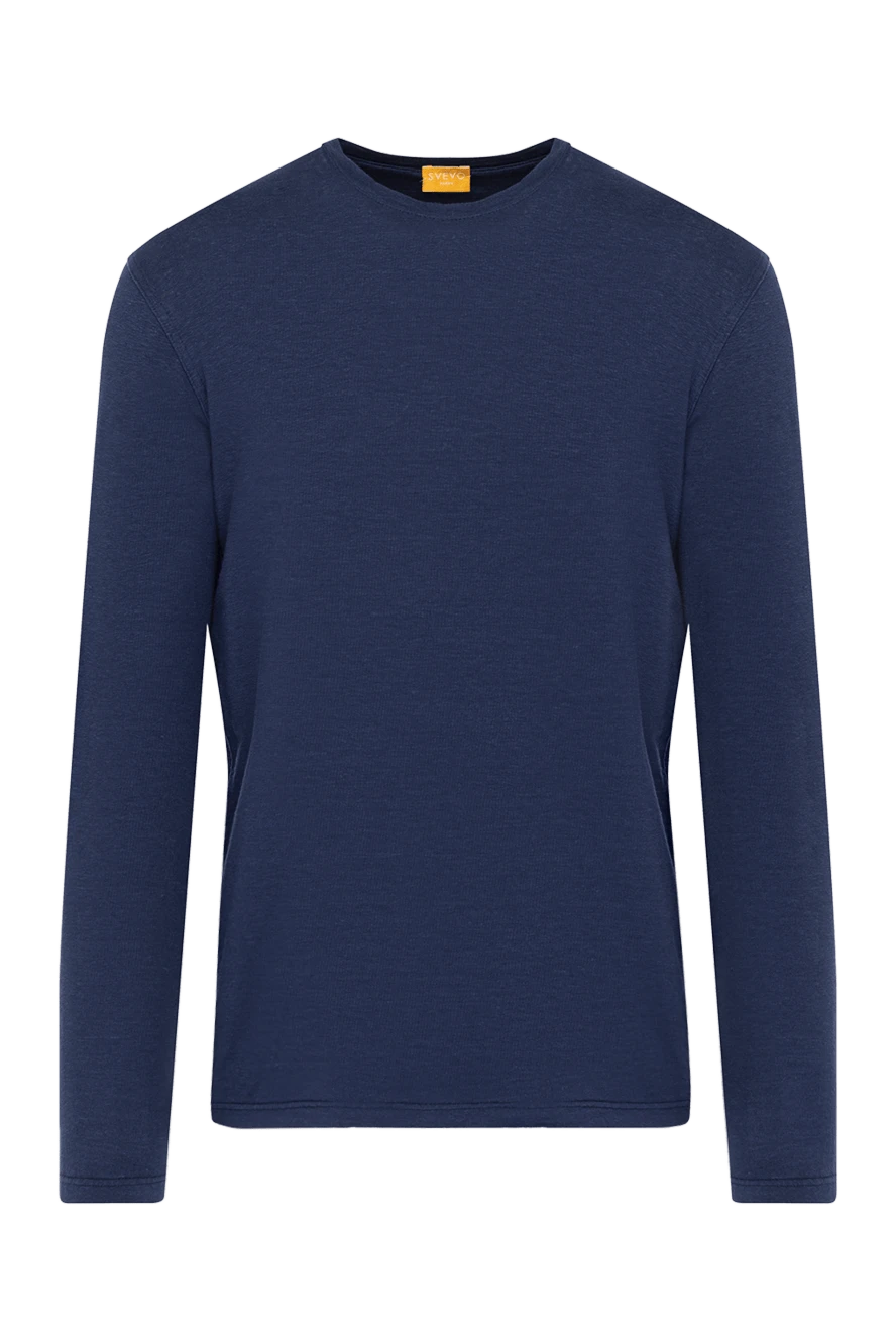 Svevo man men's blue long sleeve jumper made of linen and elastane buy with prices and photos 179540 - photo 1