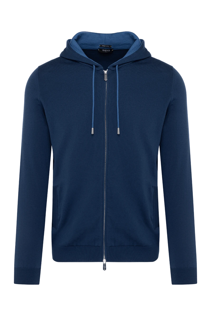 Svevo men's sporty blue sweatshirt with a hoodie 195766 - photo 1