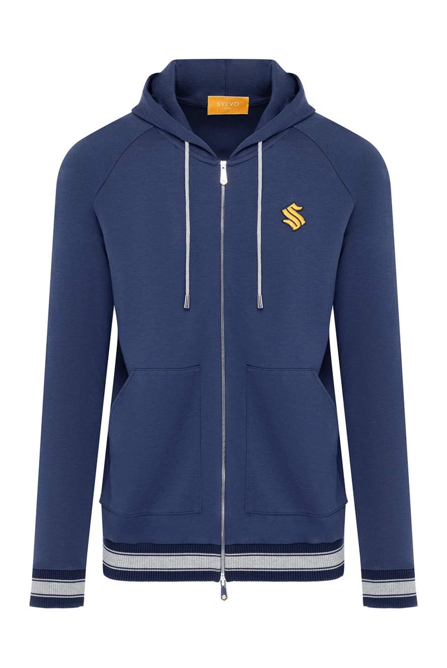 Svevo men's blue sports sweatshirt made of cotton and polyamide 179550 - photo 1