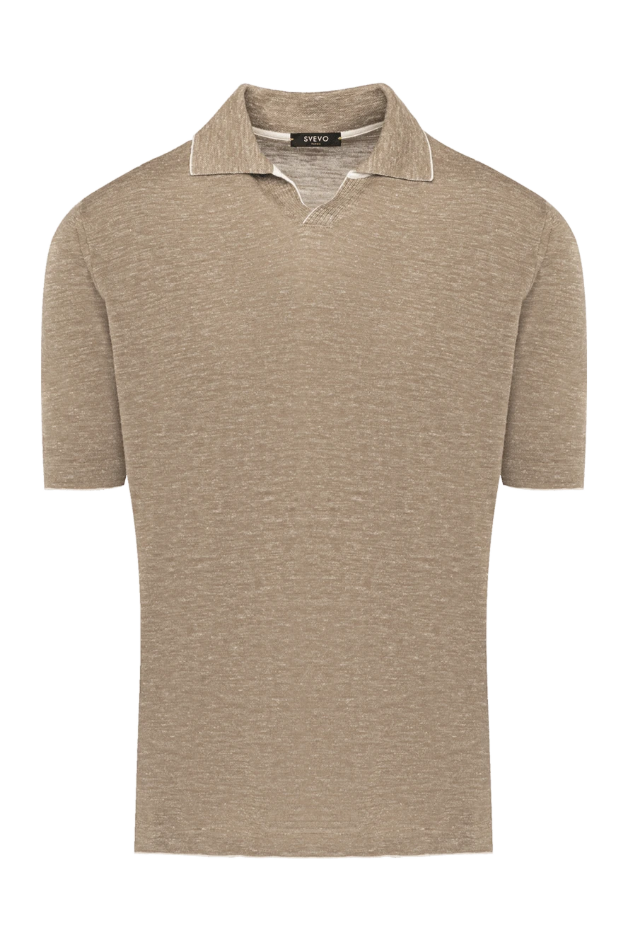 Svevo men's beige polo shirt made of silk and linen 179573 - photo 1