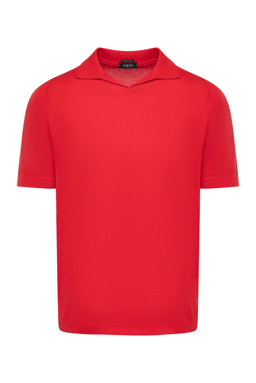 Men's red cotton polo shirt