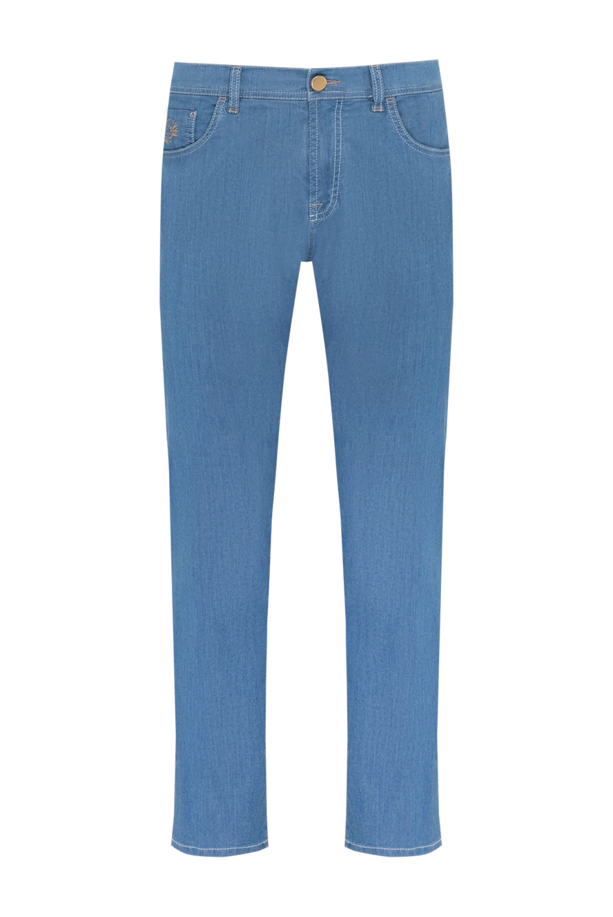 Scissor Scriptor men's blue jeans made of cotton and polyurethane 179608 - photo 1