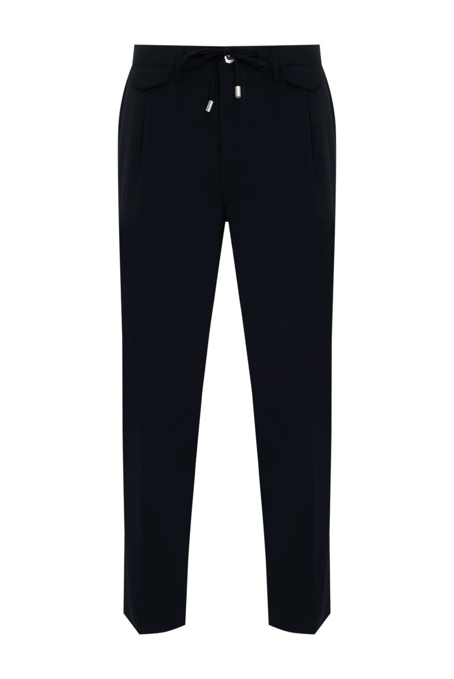 Scissor Scriptor man men's black trousers made of wool and elastomer buy with prices and photos 179609 - photo 1