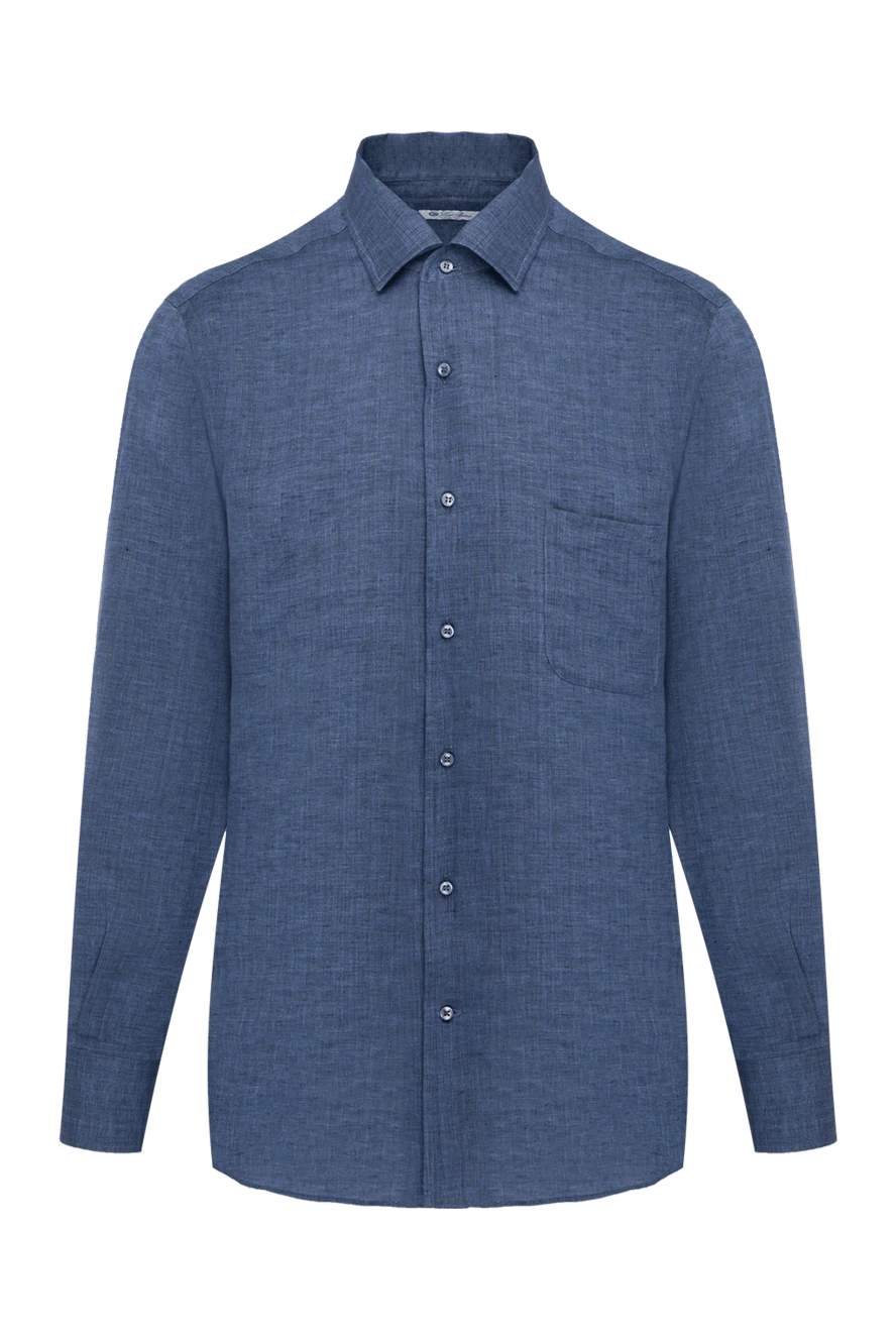 Loro Piana man men's blue linen shirt buy with prices and photos 179667 - photo 1