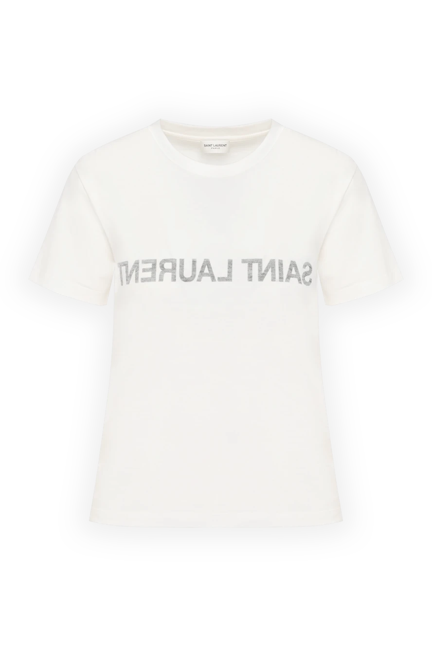 Saint Laurent woman women's white cotton t-shirt buy with prices and photos 179888 - photo 1