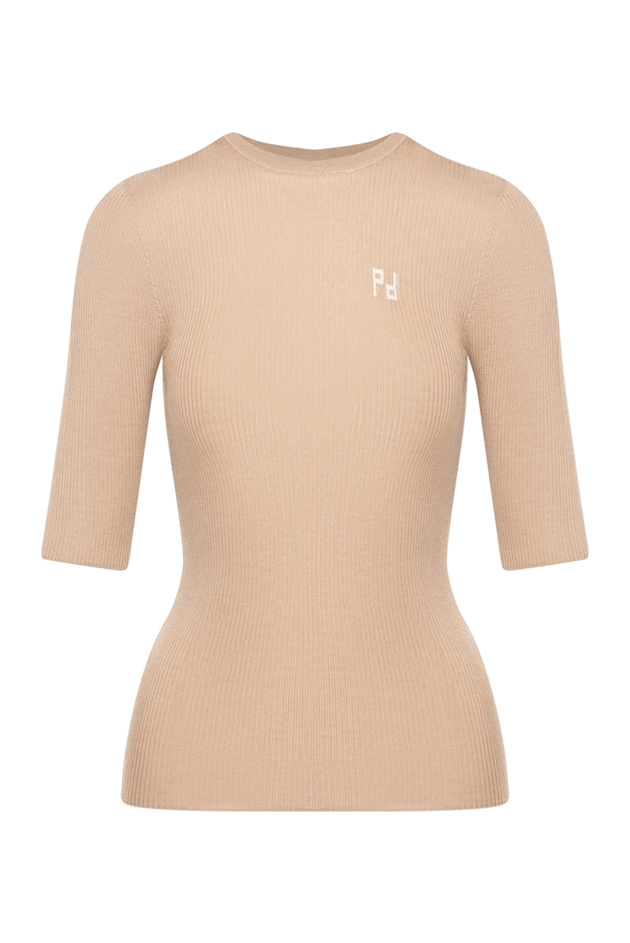 Peserico beige women's short sleeve jumper made of silk and cashmere 179929 - photo 1