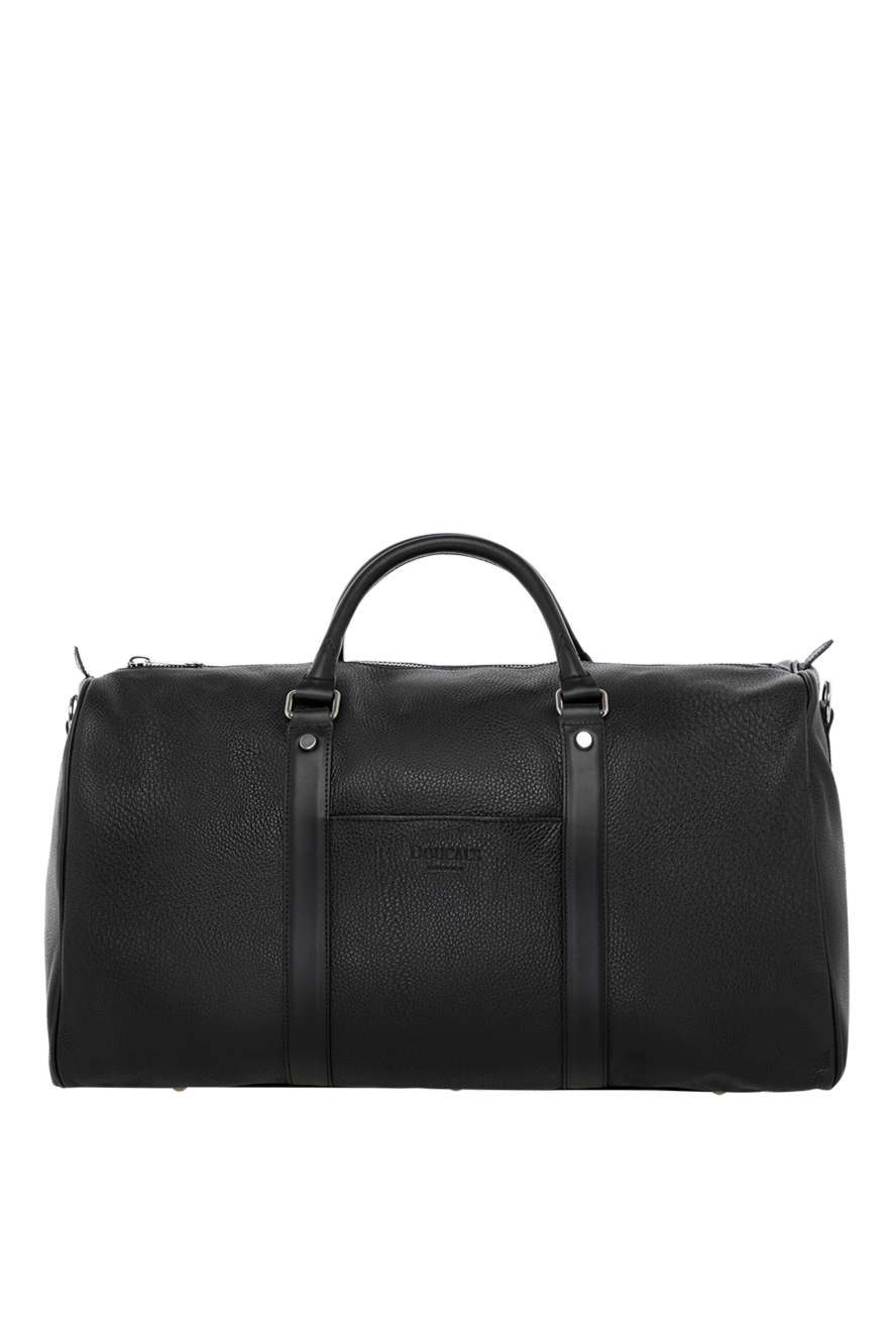 Doucal`s man men's travel bag, black, made of genuine leather buy with prices and photos 180010 - photo 1