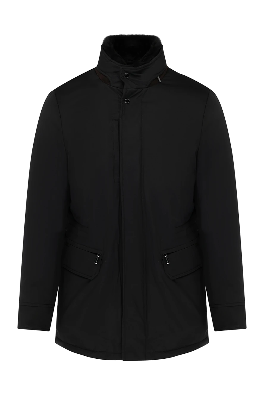 Moorer men's black jacket made of polyester and polyamide 180016 - photo 1