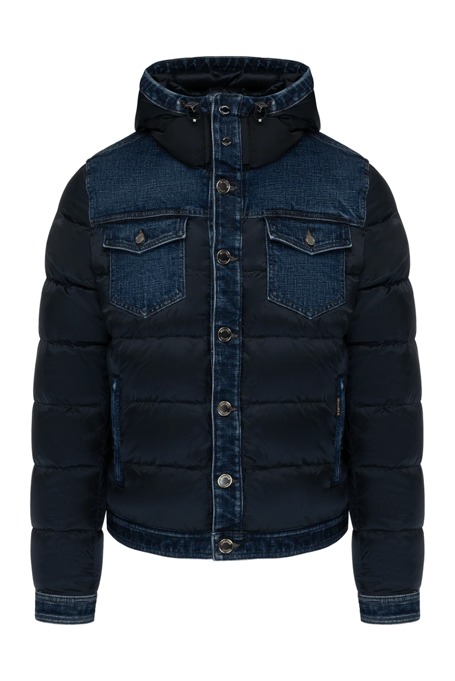 Moorer man men's blue down jacket made of polyamide and polyurethane buy with prices and photos 180041 - photo 1