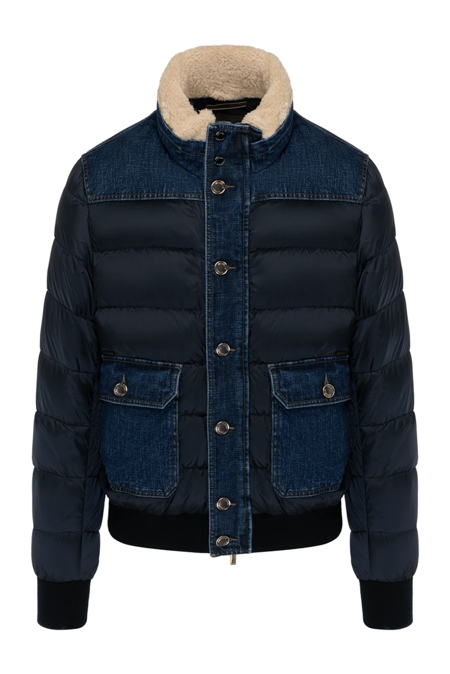 Moorer man men's blue down jacket made of cotton and polyurethane buy with prices and photos 180042 - photo 1