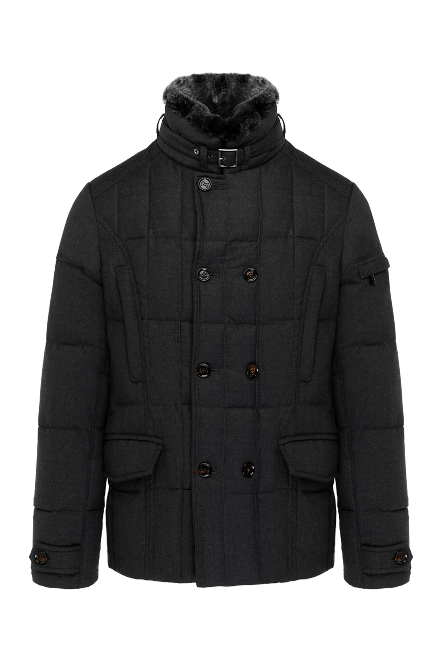 Moorer man men's gray down jacket made of wool and cashmere buy with prices and photos 180044 - photo 1