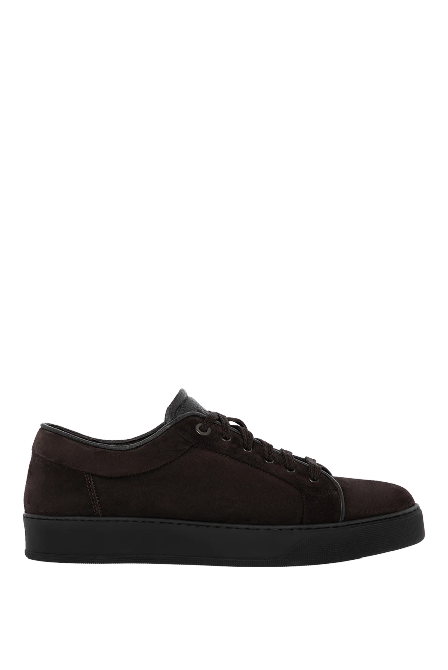 Moorer man men's brown nubuck and fur snickers 180060 - photo 1