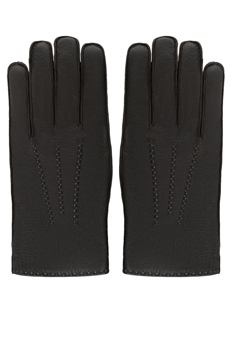 Moorer man women's gloves, brown, made of genuine leather buy with prices and photos 180066 - photo 1