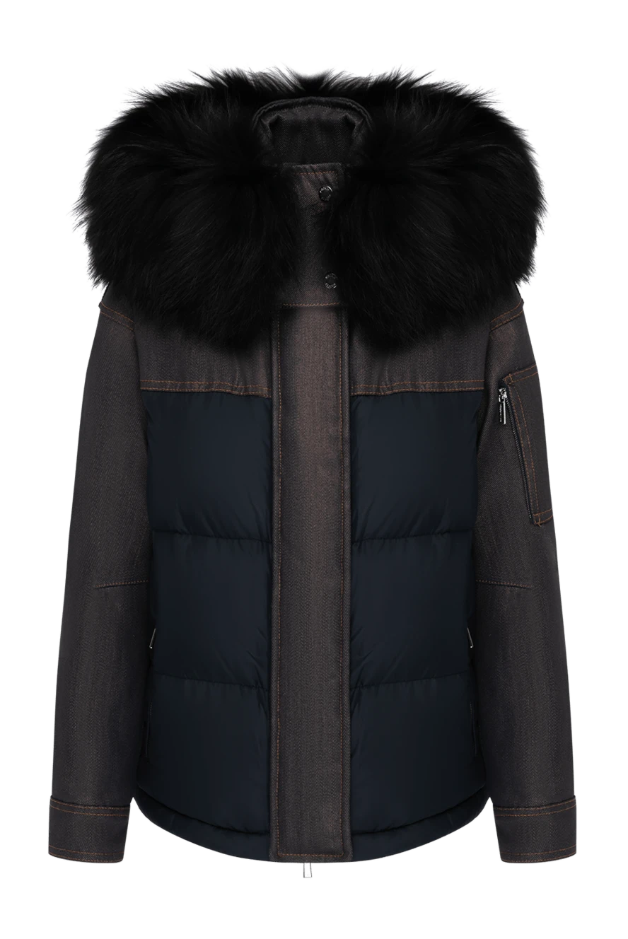 Moorer woman women's blue down jacket made of cotton and polyamide buy with prices and photos 180173 - photo 1