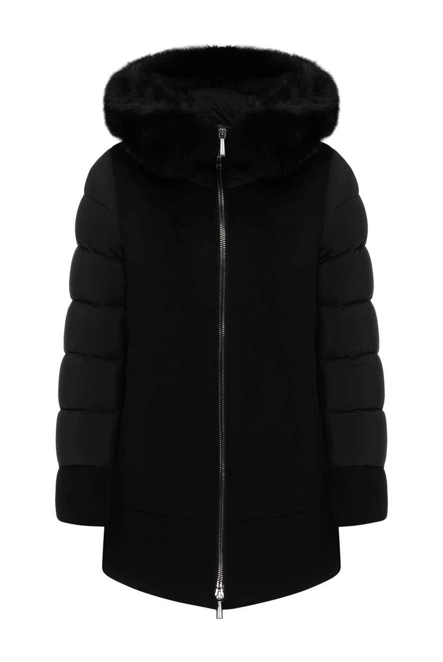 Moorer woman women's black down jacket made of wool and cashmere buy with prices and photos 180180 - photo 1