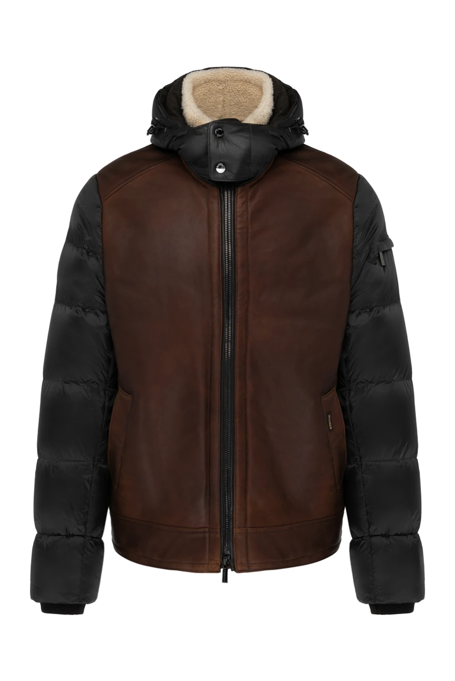 Moorer man men's brown sheepskin coat made of genuine leather and fur buy with prices and photos 180219 - photo 1