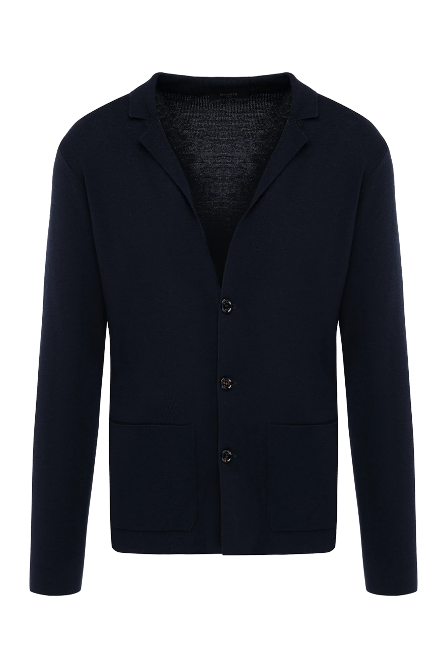 Moorer man men's blue wool cardigan buy with prices and photos 180277 - photo 1