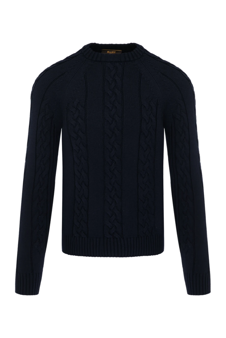 Moorer men's blue woolen jumper 180278 - photo 1