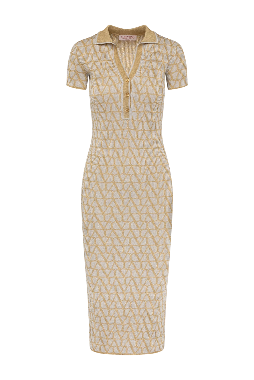 Valentino beige viscose dress for women 180341 - photo 1