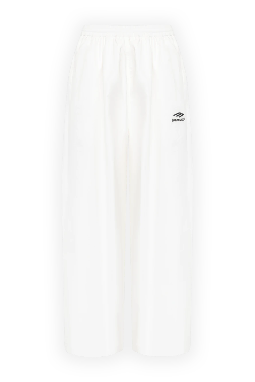 Balenciaga woman women's white trousers made of cotton and polyamide buy with prices and photos 180365 - photo 1