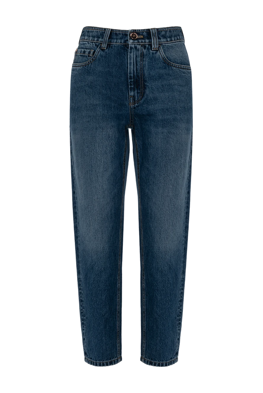 Brunello Cucinelli women's blue jeans made of cotton 180382 - photo 1