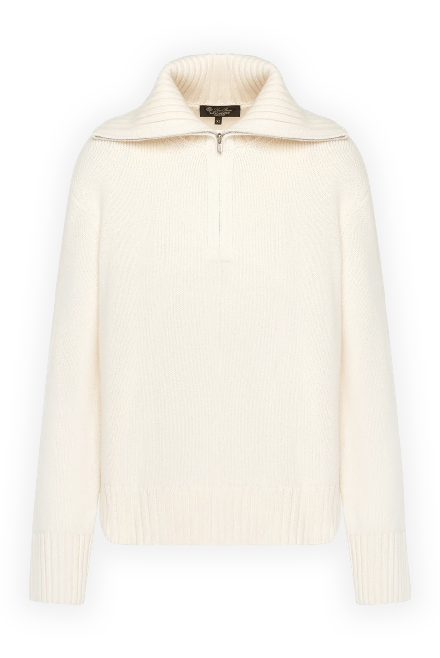 Loro Piana white cashmere jumper for women with a zipper 180429 - photo 1