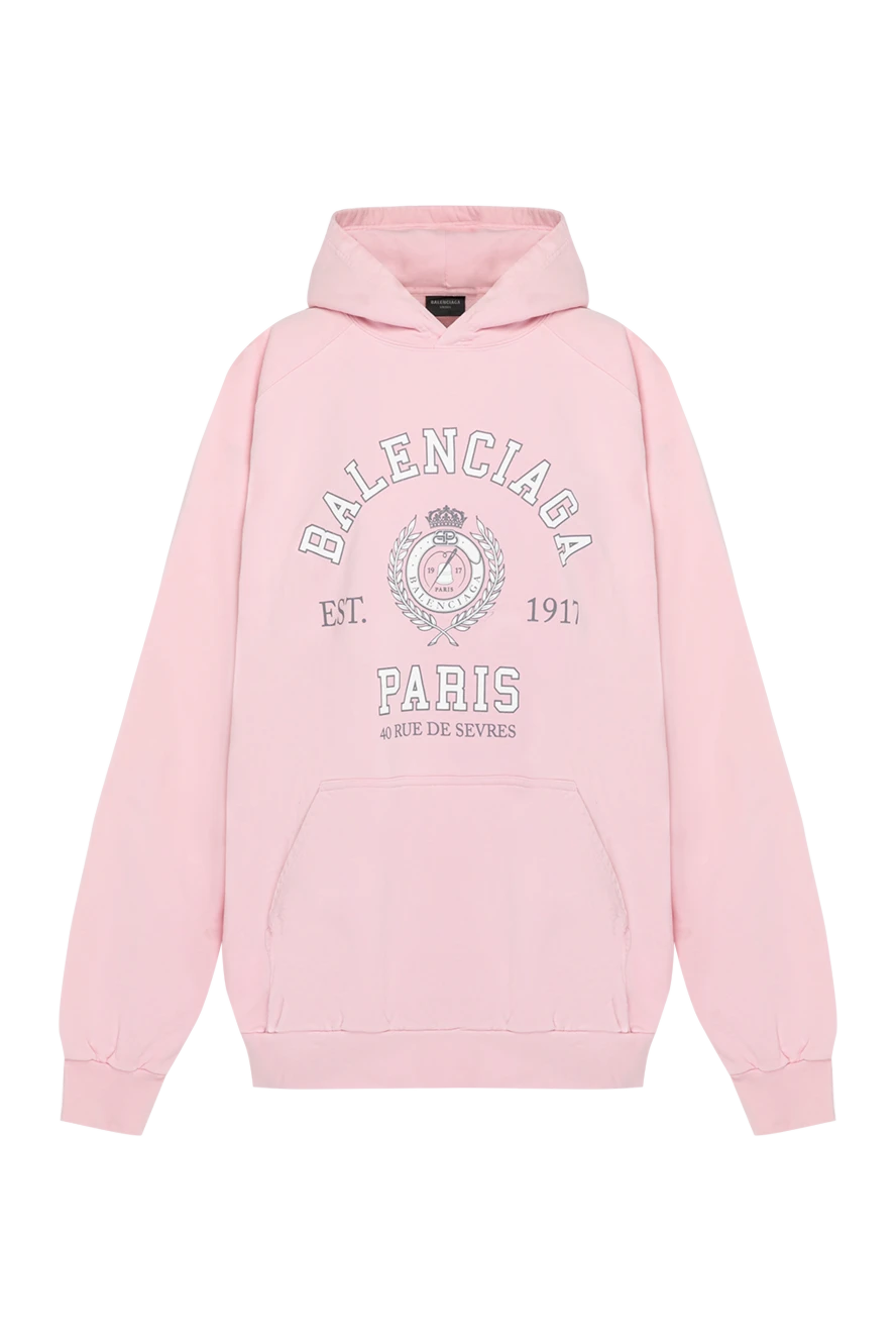 Balenciaga oversized hoodie for women pink with logo 180455 - photo 1