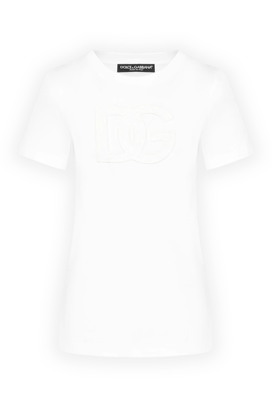 Dolce & Gabbana white women's t-shirt made of cotton 180472 - photo 1