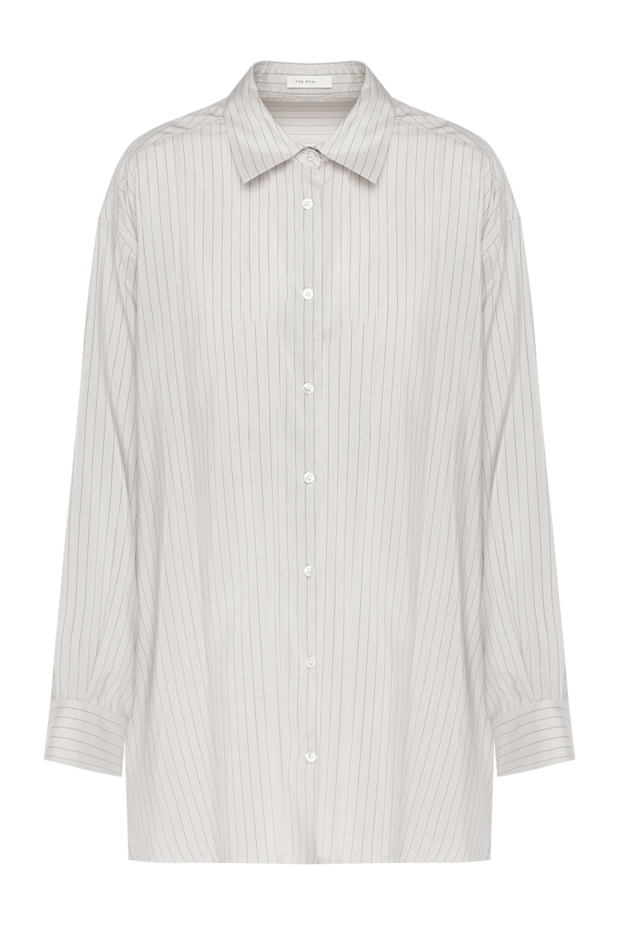 The Row silk shirt for women gray with stripes 180494 - photo 1