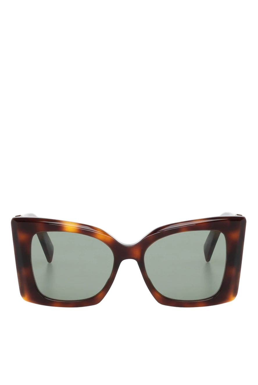 Saint Laurent women's glasses made of plastic brown 180509 - photo 1